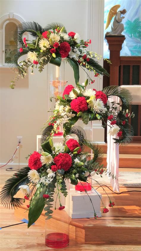 church arrangement altar flowers flower arrangements  church altar
