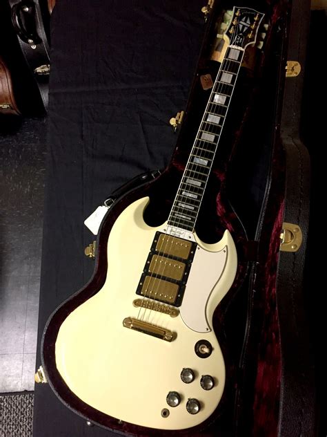 gibson sg custom white sold jimmy wallace guitars