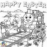 Easter Coloring Thomas Pages Train Printable Kids Choo Friends Tank Worksheets Birthday Engine Crafts Happy Print Activities Children Color Clipart sketch template