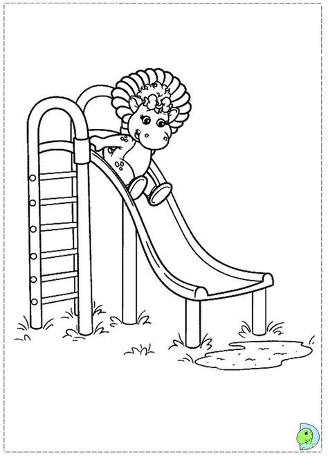barney  friends coloring page dinokidsorg