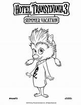 Transylvania Hotel Coloring Pages Dennis Winnie Printable Template Kids sketch template