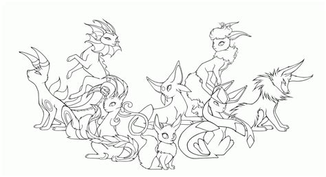 pokemon coloring pages eevee evolutions high quality coloring pages