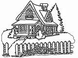 Coloring Pages House Cartoon Colouring Houses Printable Kids Clipart Adult Sheets Doll Book Winter Girls Cute Color Big Sheet Books sketch template