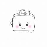 Toaster Poptart Shrink sketch template