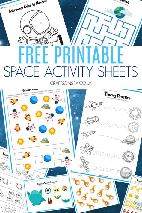 space activity sheets  printables crafts  sea