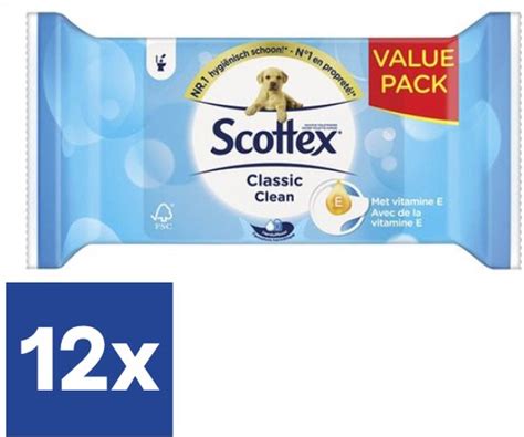 scottex classic clean vochtig toiletpapier voordeelverpakking     doekjes bolcom
