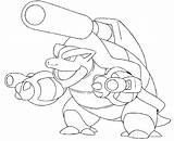 Mega Coloring Blastoise Pages Getcolorings sketch template