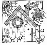 Pages Coloring House Color Adult Doodle Books Colouring Mandala Cute Choose Board sketch template