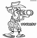 Tourist Coloring Pages Colorings sketch template