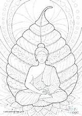 Coloring Buddha Pages Mandala Printable Buddhist Getcolorings Color Getdrawings Colorings sketch template