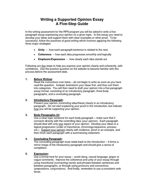 write  opinion essay steps  format   opinion essay