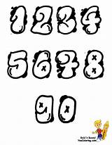 Numbers Graffiti Number Coloring Alphabet Chart Zahlen Pages Numeros Bubble Graffitis Números Para Letters Fonts Grafiti Color Abecedario Kids Style sketch template