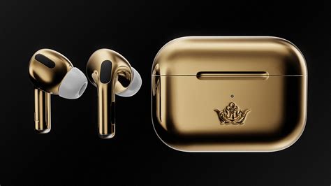 content gold covered airpods pro   ultimate opulence   ostentatious shouts