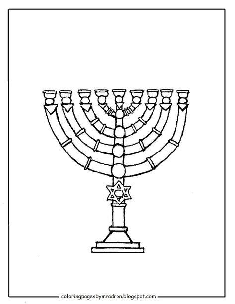 printable menorah coloring page  images coloring pages