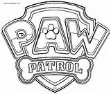 Coloring Paw Patrol Logo Pages Template Sketch sketch template