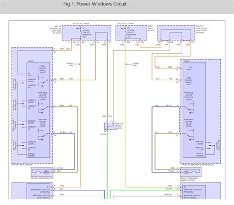 power window wiring diagram   manual locks  windows