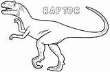 Dinosaurio Velociraptor sketch template