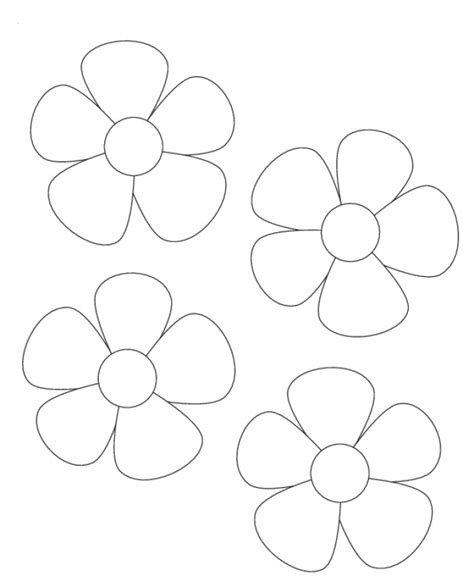flower template cut  az coloring pages