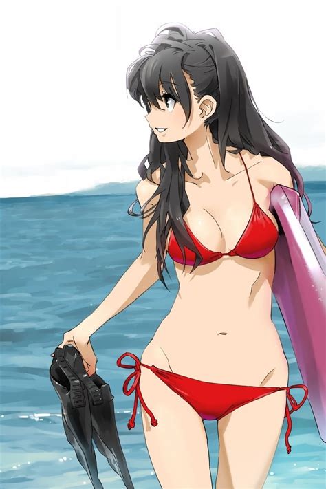 red bikini anime art summer pinterest anime art