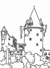 Burg Kasteel Stahleck sketch template