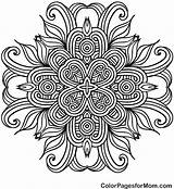 Mandalas Mandala Adult Corazones Sheets Pintar Colorpagesformom Doodle Naga Coloriage Volwassenen sketch template