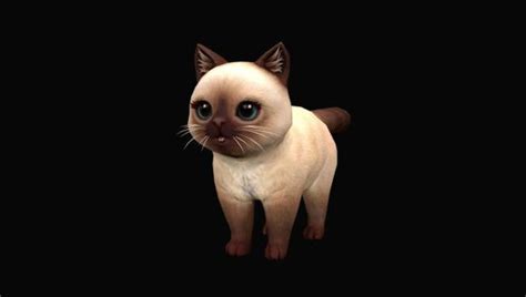 Cute Cat Free 3d Model In 2021 Cute Cat Cats 3d Model
