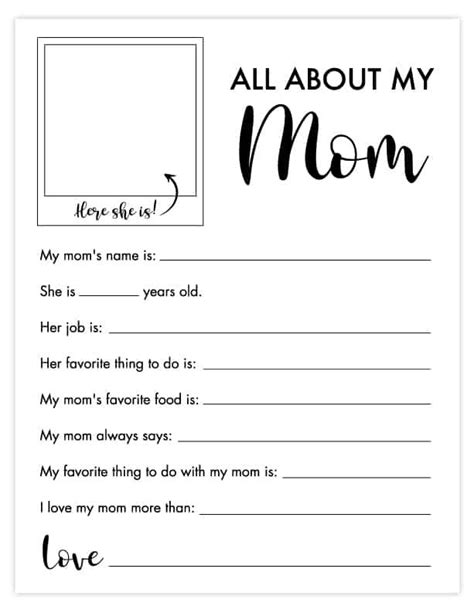 mother s day all about my mom printable printable word searches