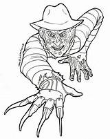 Freddy Coloring Krueger Pages Related sketch template