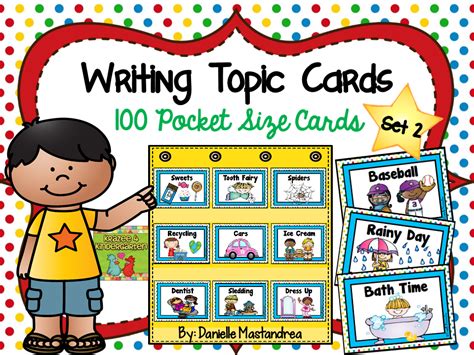 writing topic cards writing topics card set writing center