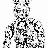 Springtrap Fnaf Coloring Foxy Pages Nightmare Drawing Spring Trap Body Bonnie Colouring Printable Color Getcolorings Print Getdrawings Colori Collection Deviantart sketch template