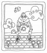 Humpty Dumpty Coloring Pages Cartoon Print Comments Sheet Library Clipart Books sketch template