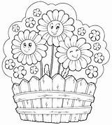 Coloring Summer Pages Flower Flowers Garden Cute Color Colouring Preschool Sheet Clipart Printable Print Kids Fun Beautiful Online Getcolorings Fences sketch template