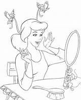 Princess Mirror Coloring sketch template