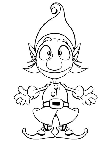 printable christmas elf coloring pages  getcoloringscom
