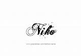 Niko Name Tattoo Designs sketch template