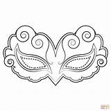Mask Coloring Elizabethan Pages Paper Printable sketch template