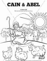 Abel Cain Coloring Pages Bible Sunday School Sharefaith Church sketch template