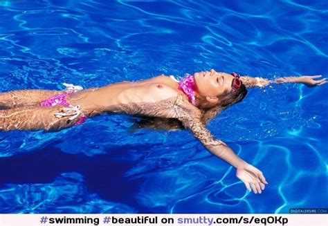 Beautiful Blonde Boobs Tits Nipples Bikini Pool Water Wet Swimming