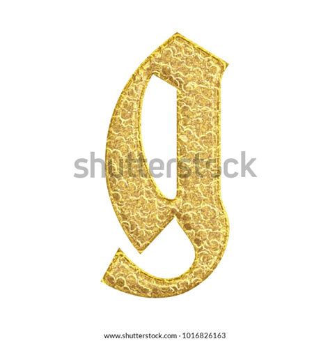 aged gold rough cracked golden lowercase stock illustration 1016826163