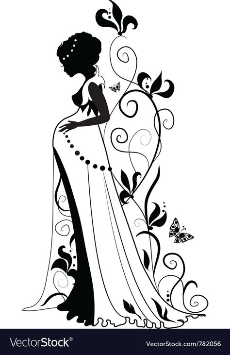 silhouette of pregnant woman royalty free vector image