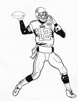 Coloring Pages Football Patriots Nfl England Player Printable Logo Brady Tom Falcons Atlanta Drawing Sheets Super American Bowl Print Color sketch template