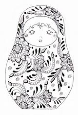 Coloring Pages Matryoshka Doll Adult Coloriage Colouring Dolls Russian Kids Nesting Books Book Printable Fun Template Cache Color Ec0 Sheets sketch template