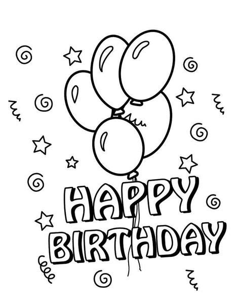 coloring pages  happy birthday happy birthday coloring pages
