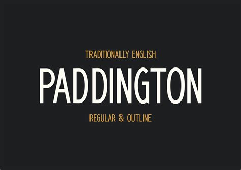 words paddingtonton regular  outline   white   black