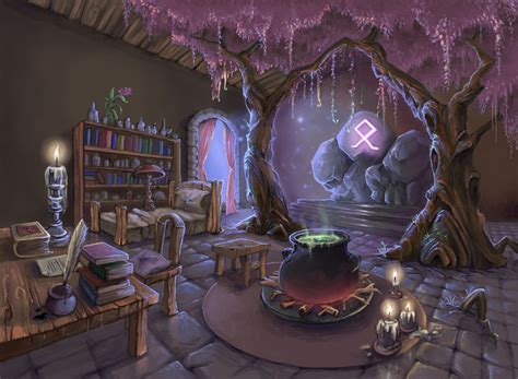 artstation  wizards living room stefanie arndorfer witch room