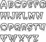 Creepy Alphabet Halloween Fonts Letter Letras Letters Scary Font Spooky Lettering Terror Number Printable Styles Para Writing Tipos Imprimir Graffiti sketch template