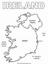 Irlande Irlanda Irland Cartina Nazioni Geografie Stampare Coloringhome Gifgratis Irische Printablee Malvorlage Disimpan Gurpinarhavuz Dari sketch template