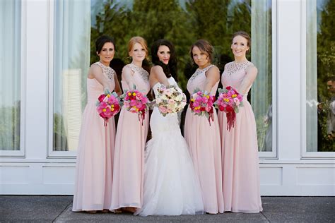 pink bridesmaid dresses yuman dakren