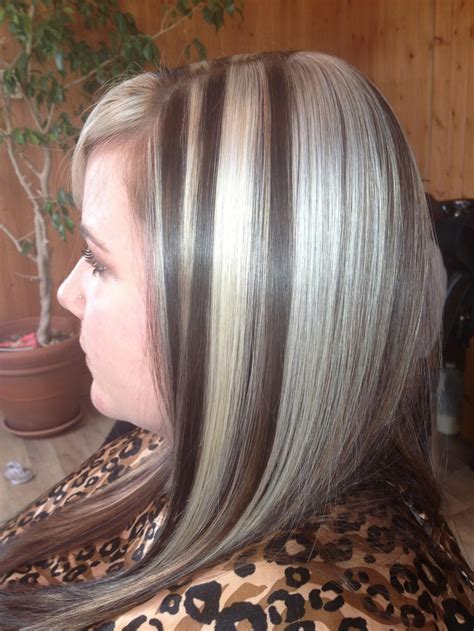 brown with blonde foils pretty transexual