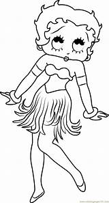 Betty Boop Coloring Dancing Pages Coloringpages101 sketch template